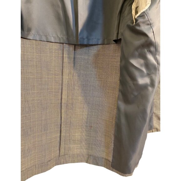 ROGATIS Brown Tweed Plaid Print Men's Vintage Suit Jacket Blazer Sz. S / M - Picture 12 of 12